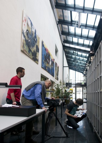 Dreharbeiten in der Bibliothek in Wernigerode (Foto by André Duhme)