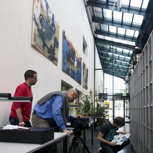 Dreharbeiten in der Bibliothek in Wernigerode (Foto by André Duhme)