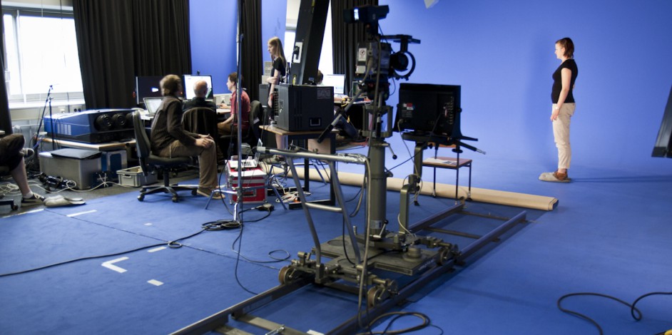 Einrichten der Kinect im Studio Foto T. Schmidt